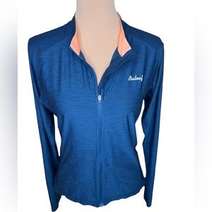 Baleaf cycling zip up top size XL blue with peach accent